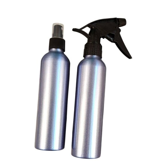 Aluminum Spray & Pump Bottles 2-Pack With Black Caps For Plant Garden Beauty Or - Picture 2 of 4